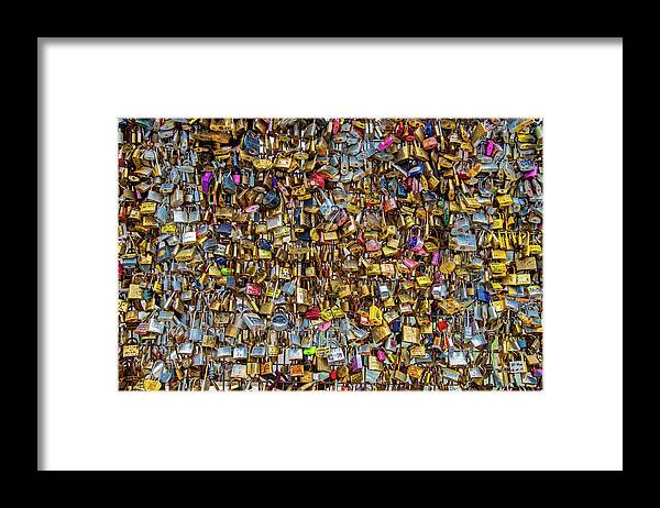 Locks Framed Print featuring the photograph Locks of Love for Paris by Darren White