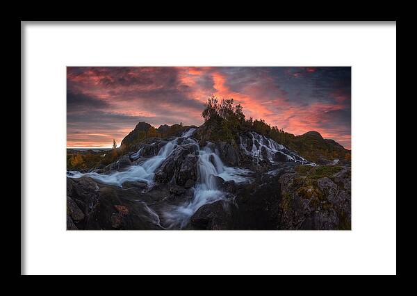Norway Framed Print featuring the photograph Lofoten Waterfall by Carlos F. Turienzo