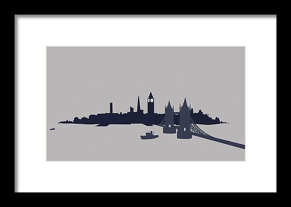 Part Of A Series Framed Print featuring the digital art London, Great Britain by Ralf Hiemisch