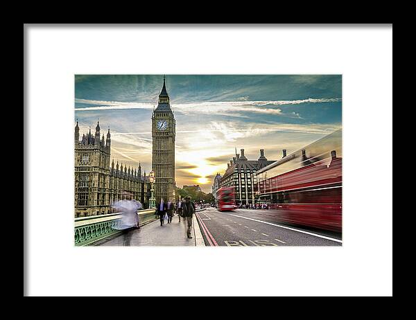 Gothic Style Framed Print featuring the photograph London On The Move by Xavierarnau