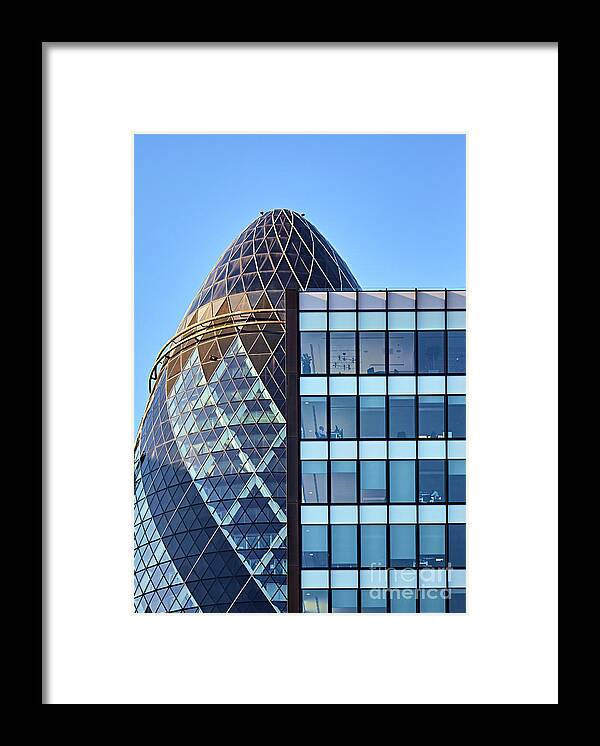 London Framed Print featuring the photograph London - The Gherkin by David Bleeker