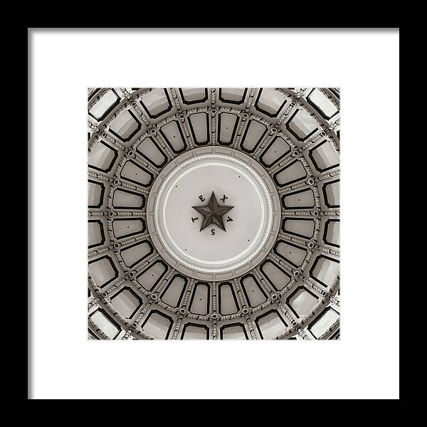 America Framed Print featuring the photograph Lone Star State Capitol Dome Architecture - Austin Texas by Gregory Ballos