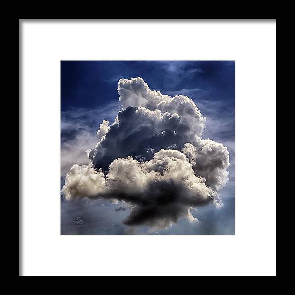 Storm Framed Print featuring the photograph Lone Thundercloud by Michael Frank