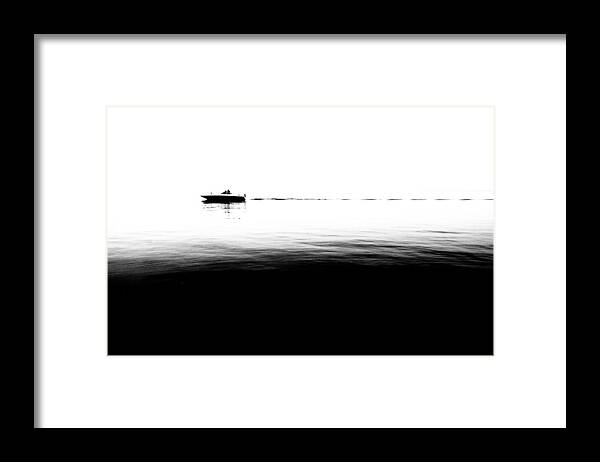 Water Framed Print featuring the photograph Lonely Sailor by Flavio Bertazzi