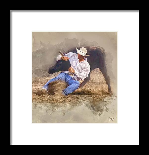 Cowboy Framed Print featuring the photograph Lonestar Belt Buckles, Old Faded Levi's by Debra Boucher