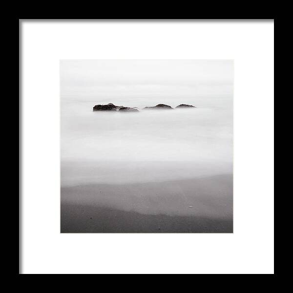 Scenics Framed Print featuring the photograph Long Exposure On The Black Sands Of by Hans Neleman