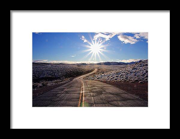 Photo Designs By Suzanne Stout Framed Print featuring the photograph Long Winding Road by Suzanne Stout