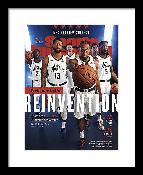 Magazine Cover Framed Print featuring the photograph Los Angeles Clippers, 2019-20 Nba Basketball Preview Sports Illustrated Cover by Sports Illustrated