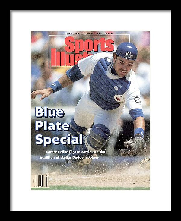 Los Angeles Dodgers Mike Piazza Sports Illustrated Cover Framed Print by  Sports Illustrated - Sports Illustrated Covers