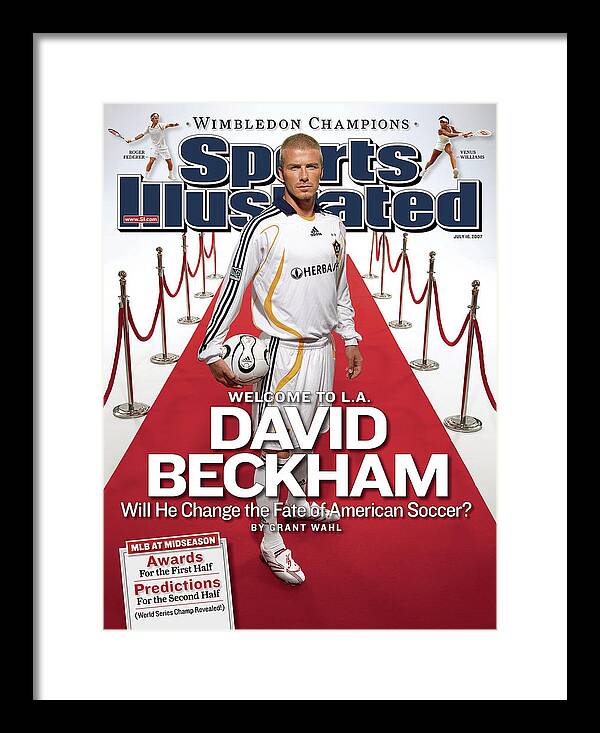 Magazine Cover Framed Print featuring the photograph Los Angeles Galaxy David Beckham Sports Illustrated Cover by Sports Illustrated