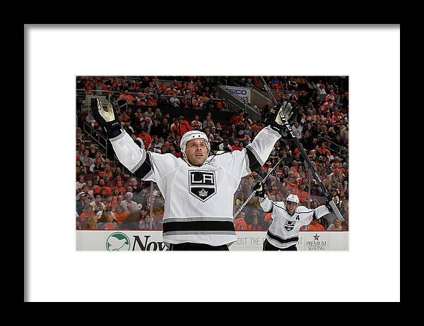 National Hockey League Framed Print featuring the photograph Los Angeles Kings V Philadelphia Flyers by Jim Mcisaac