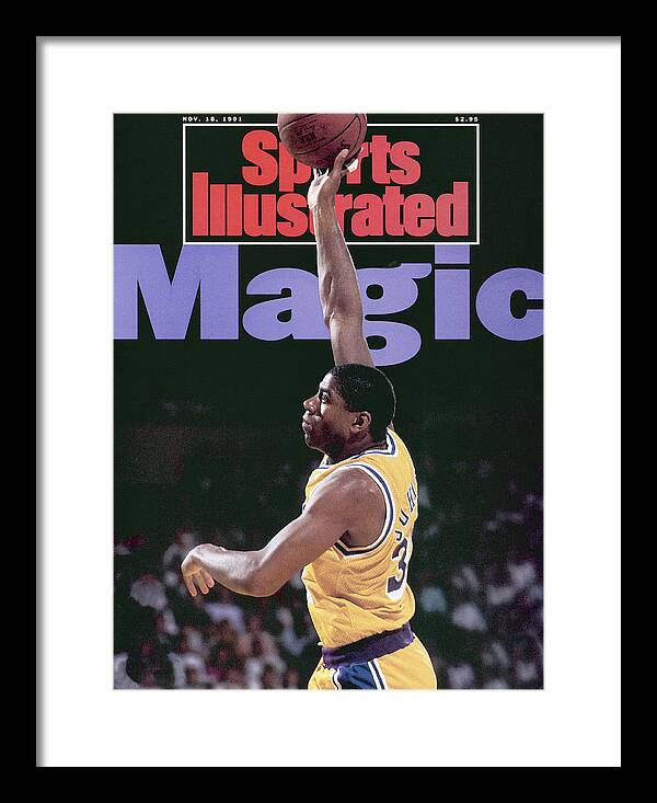 Los Angeles Lakers Magic Johnson, 1991 Nba Finals Sports Illustrated Cover  Metal Print by Sports Illustrated - Sports Illustrated Covers