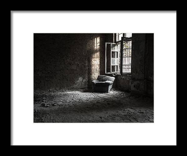 Abandoned Framed Print featuring the photograph Lost Chair by Martin Johansson