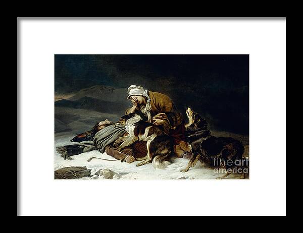 Accident Framed Print featuring the painting Lost In The Storm by Richard Ansdell