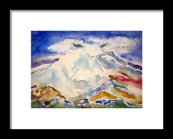 Watercolor Framed Print featuring the painting Lost Mountain Lore by John Klobucher
