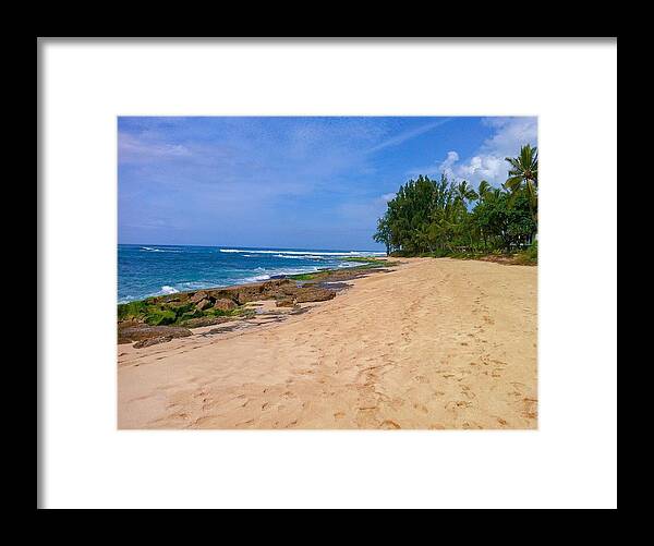 Hawaii Framed Print featuring the digital art Losties Beach by Jeremy Guerin