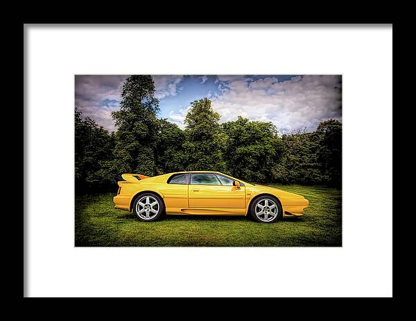Lotus Framed Print featuring the photograph Yellow Lotus Esprit GT by Carl H Payne