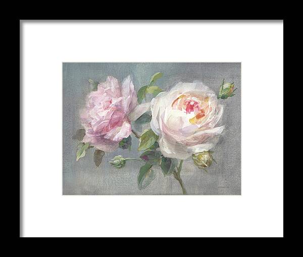 Blooming Framed Print featuring the painting Lovely Roses by Danhui Nai
