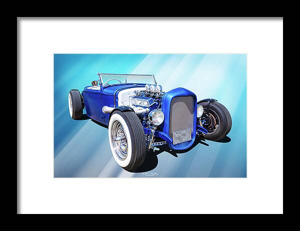 Car Framed Print featuring the photograph Low Blue by Keith Hawley