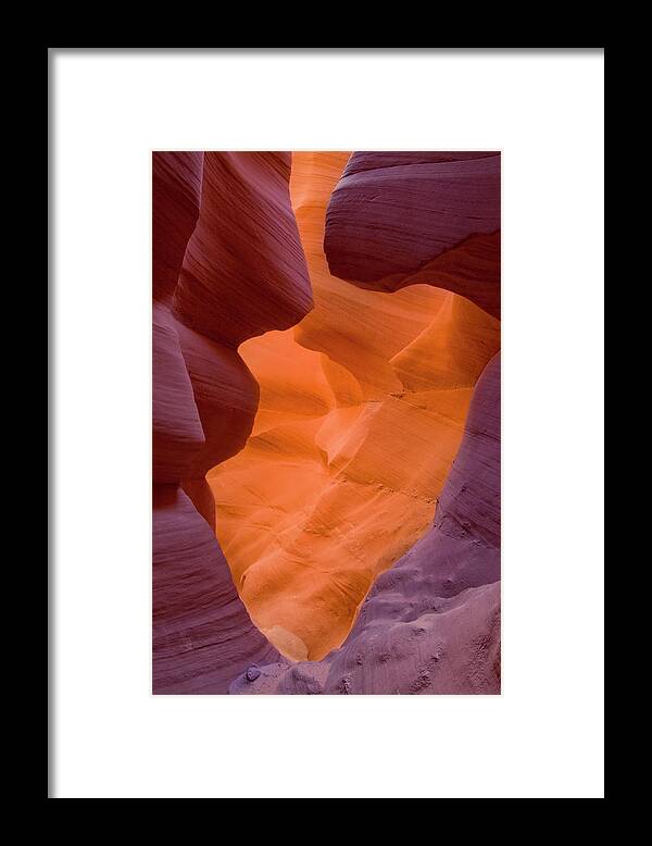 Tranquility Framed Print featuring the photograph Lower Antelope Slot Canyon, Page Arizona by Russell Burden