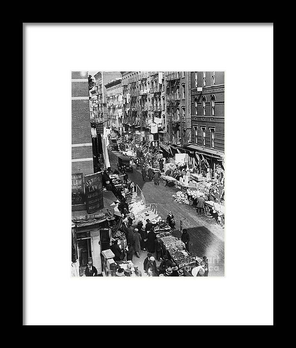 East Framed Print featuring the photograph Lower East Side Street Scene by Bettmann