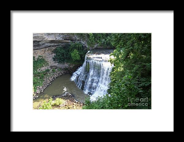 Burgess Falls Framed Print featuring the photograph Lower Falls 1 by Phil Perkins