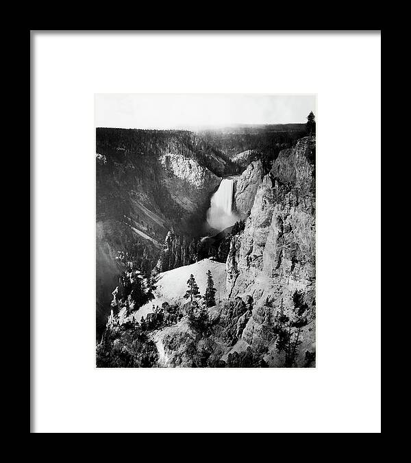 Yellowstone National Park Framed Print featuring the photograph Lower Falls by LIFE Picture Collection
