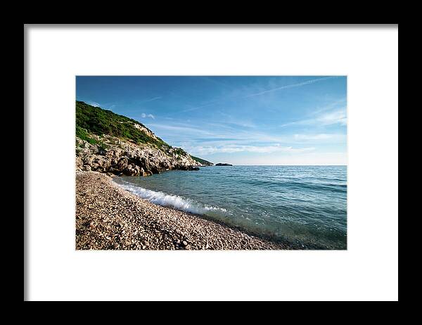 Water's Edge Framed Print featuring the photograph Lubenice Beach On Cres Island, Croatia by Bosca78