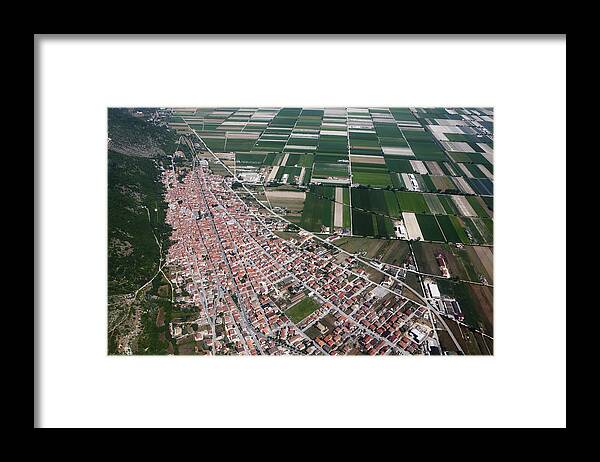 Scenics Framed Print featuring the photograph Luco Dei Marsi, Aerial View by Seraficus