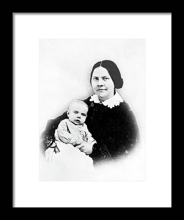 13th Amendment Framed Print featuring the photograph Lucy Stone With Daughter Alice Stone by Science Source