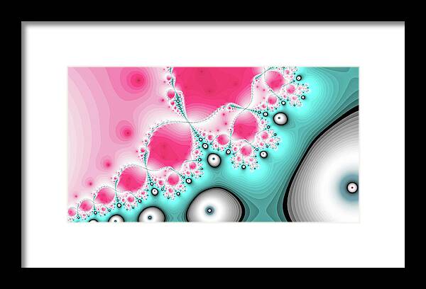 Abstract Framed Print featuring the digital art Luminous Split Blue Fine Art by Don Northup