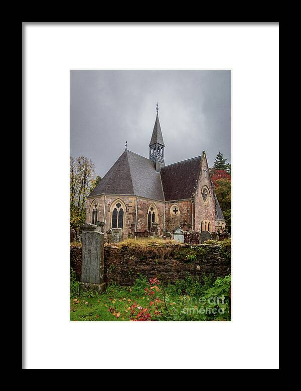 Elizabeth Dow Framed Print featuring the photograph Luss Parish Church by Elizabeth Dow