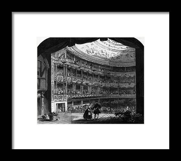 Crowd Framed Print featuring the digital art Lyceum Theatre by Hulton Archive