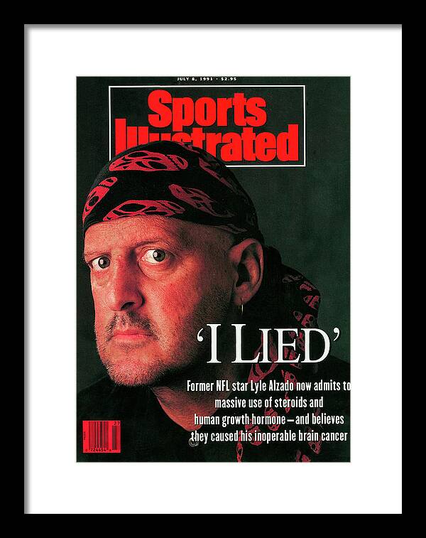 Magazine Cover Framed Print featuring the photograph Lyle Alzado, Performance Enhancing Drug Use Sports Illustrated Cover by Sports Illustrated