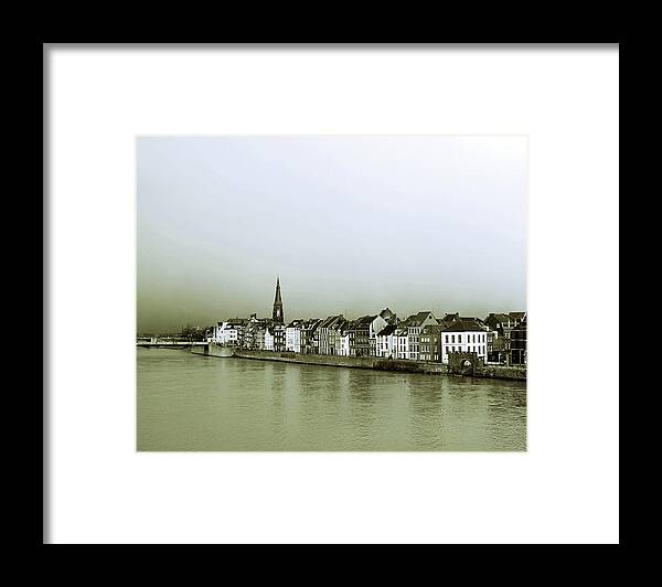 Clear Sky Framed Print featuring the photograph Maastricht View by Josef F. Stuefer