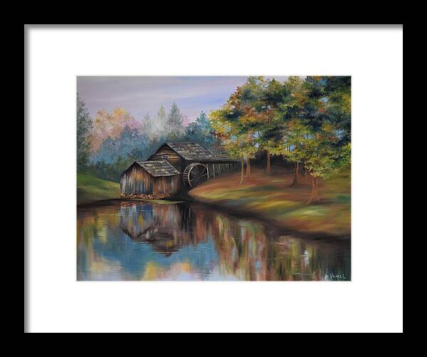 Mabry Mill Framed Print featuring the painting Mabry Mill by Rachel Lawson