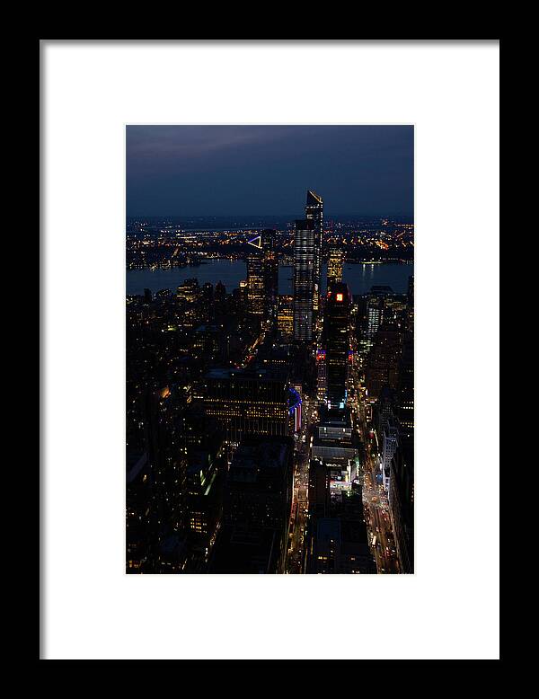 Chrysler Building Framed Print featuring the photograph Madison Square Garden at Night by Crystal Wightman