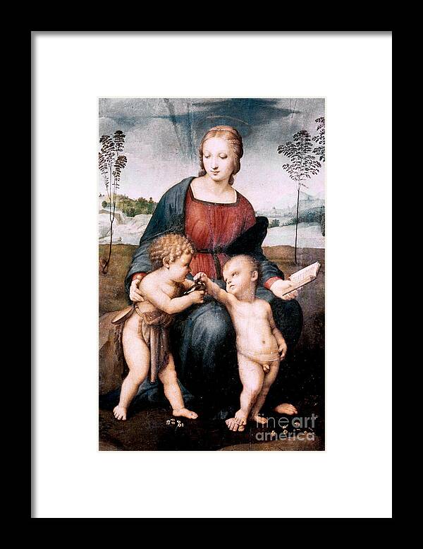 Child Framed Print featuring the drawing Madonna Del Cardellino, 1507. Artist by Print Collector
