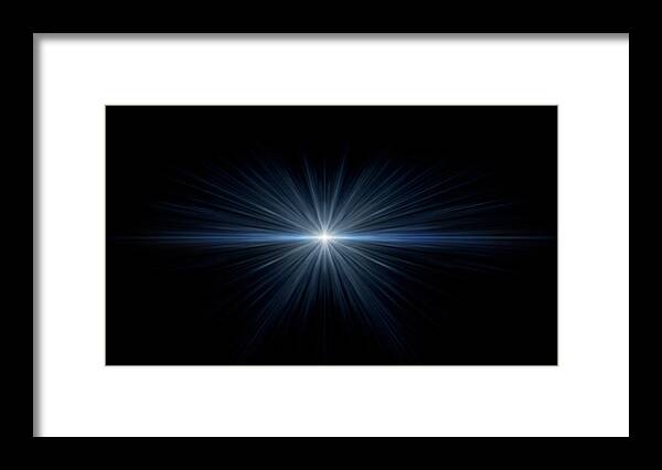 Black Color Framed Print featuring the photograph Magic Star Request by Caracterdesign