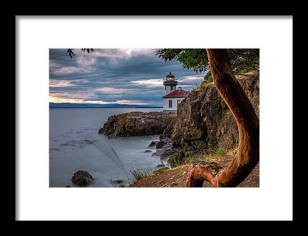 America Framed Print featuring the photograph Magic Sunset - Lime Kiln Light by ProPeak Photography