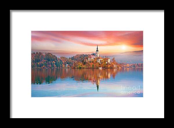 Pond Framed Print featuring the photograph Magical Autumn Landscape by Andrij Vatsyk