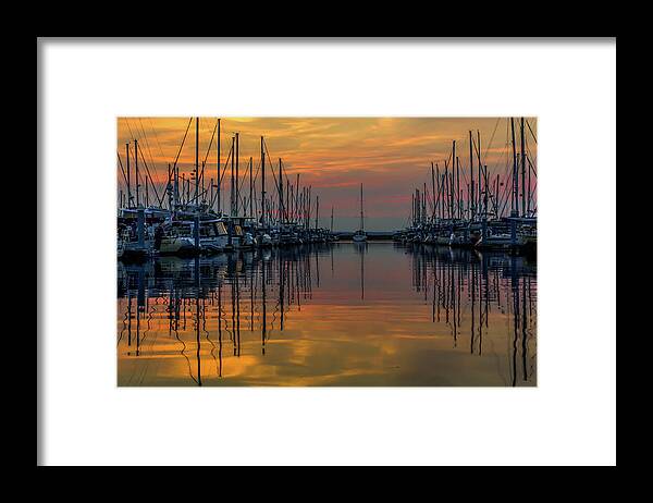 Seattle Framed Print featuring the photograph Magical Sunset by Emerita Wheeling