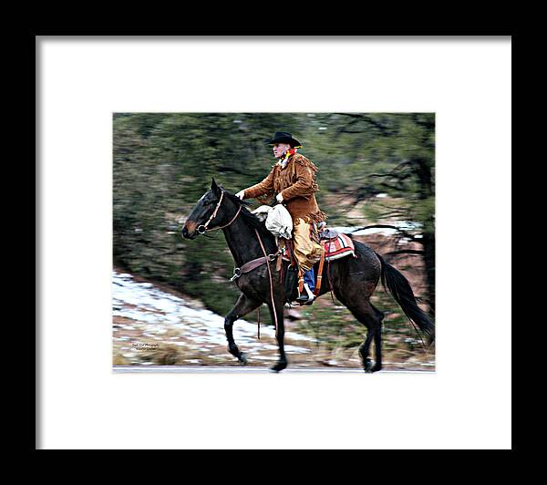Horses Framed Print featuring the photograph Mail Carrier by Matalyn Gardner