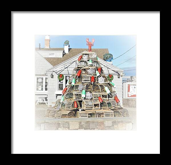 Maine Christmas Tree Framed Print featuring the photograph - Maine Christmas Tree, York ME by THERESA Nye