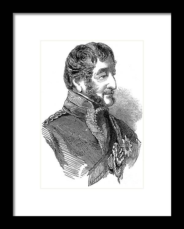Engraving Framed Print featuring the drawing Major Henry Somerset, 7th Duke by Print Collector