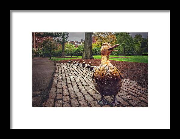 Boston Framed Print featuring the photograph Make Way For Ducklings in Boston by Carol Japp