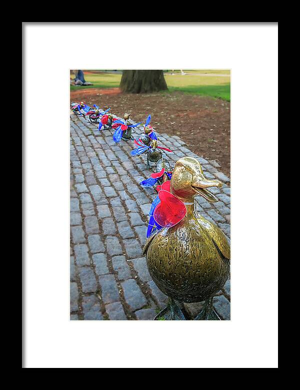 Boston Framed Print featuring the photograph Make Way for the 4th by Sylvia J Zarco