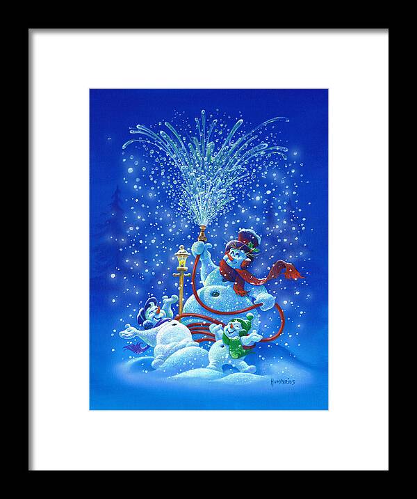 Michael Humphries Framed Print featuring the painting Making Snow by Michael Humphries