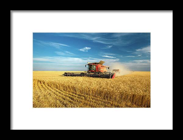 Combine Framed Print featuring the photograph Making the Turn by Todd Klassy