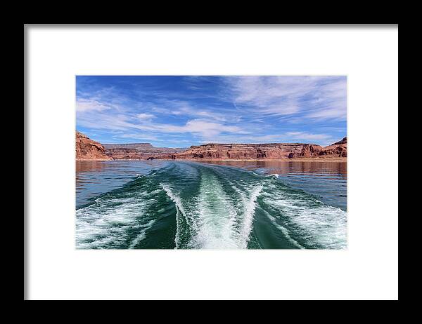 Making Waves - Lake Powell Framed Print featuring the photograph Making Waves - Lake Powell by Debra Martz